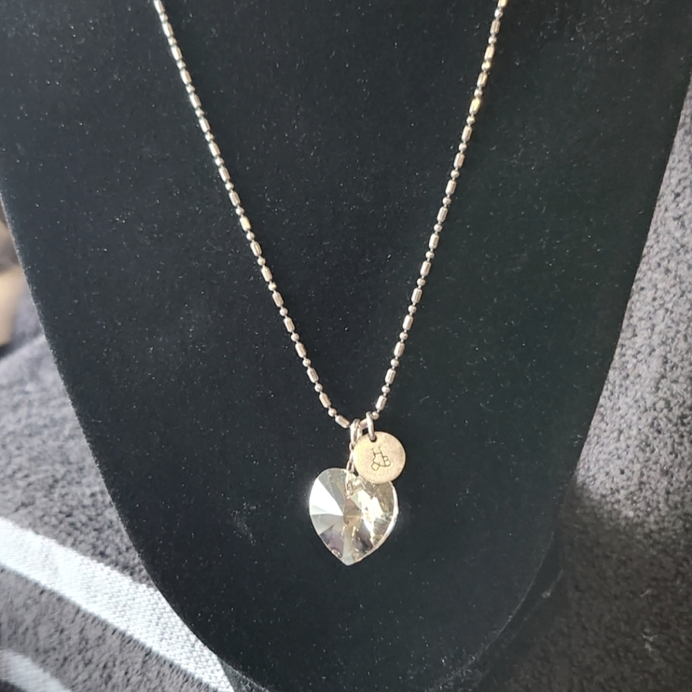 Hillberg and Berk  crystal heart necklace